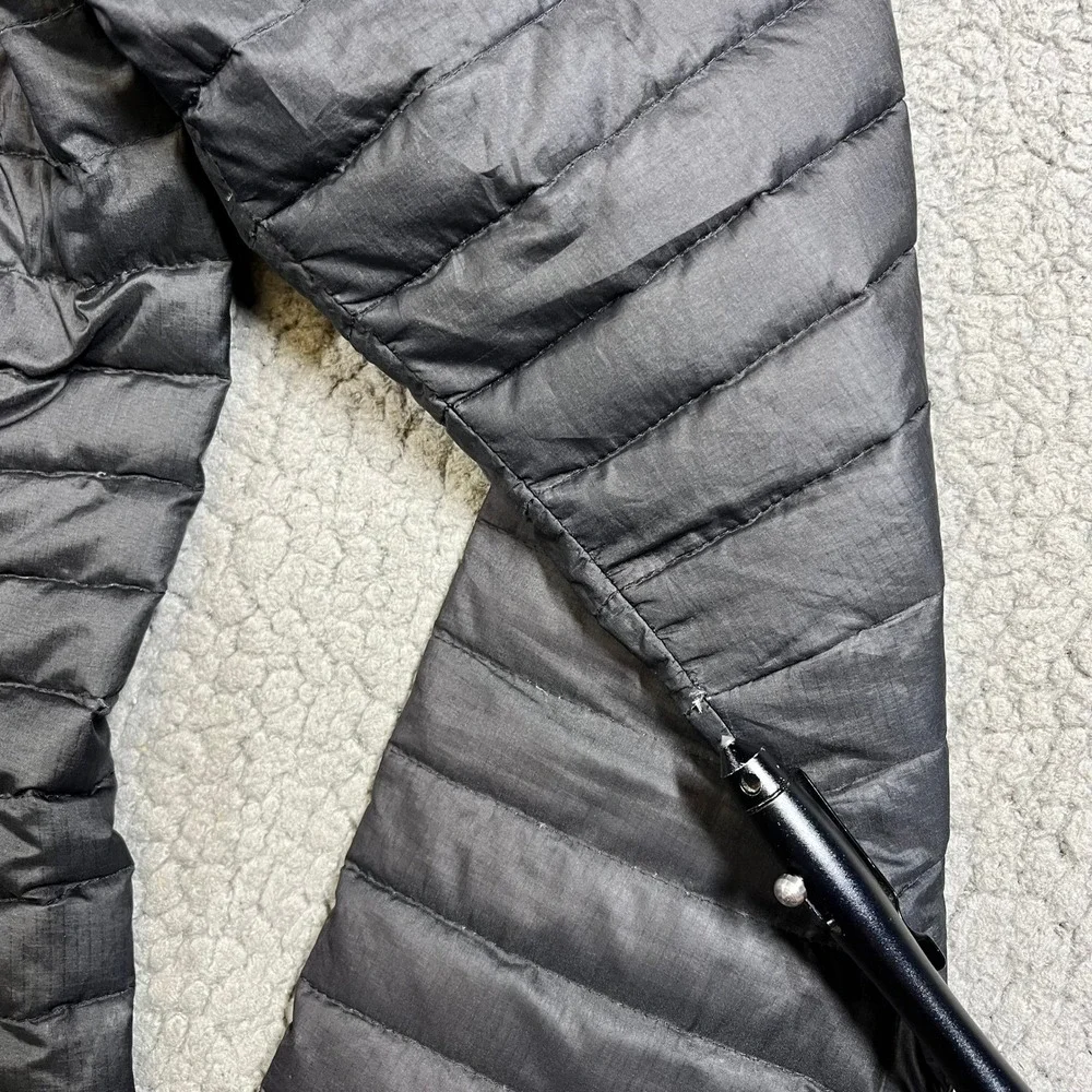 Patagonia Down Sweater Jacket Women's Medium Black Puffer Full Zip Cloudera Logo - Picture 10 of 14